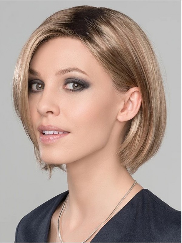 Beste Kurze Bobs Ombre 10" Synthetische Spitzefront Perücken