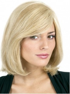 Blond Bob Gerade Echthaar Perücken