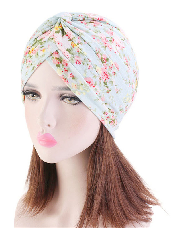 Baumwollpastoral Plissierter Kopftuch Turban