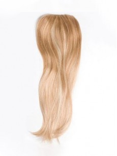 20" Gerade Blond Echthaar Mono Haarteile